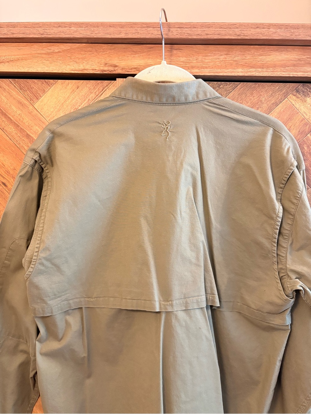Browning Men's Button-Down Hunting/ Shooting Shirt in Olive Green - Picture 8 of 12